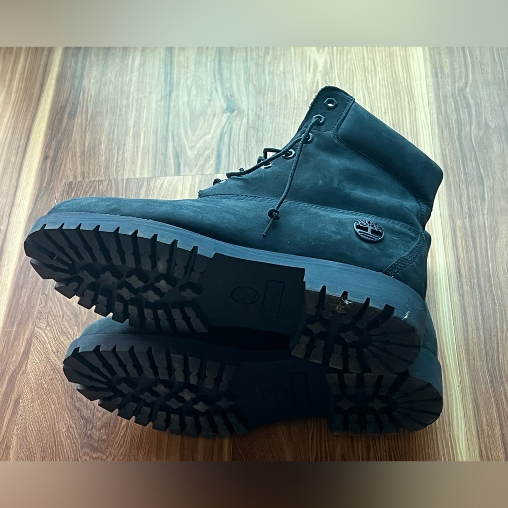 Navy Blue Timberland Mens 6 Inch Nubuck